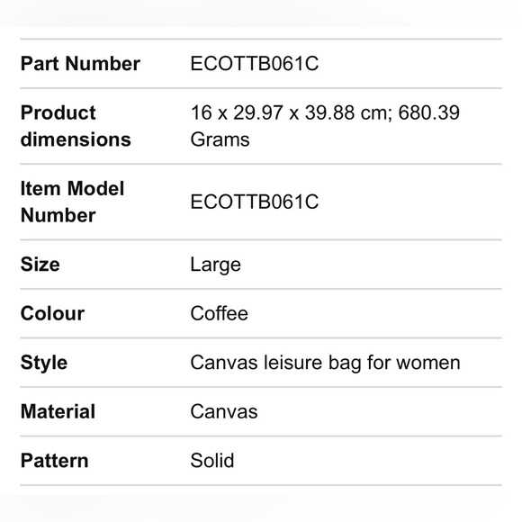 Women’s oversized canvas bag with straps - Picture 2 of 2